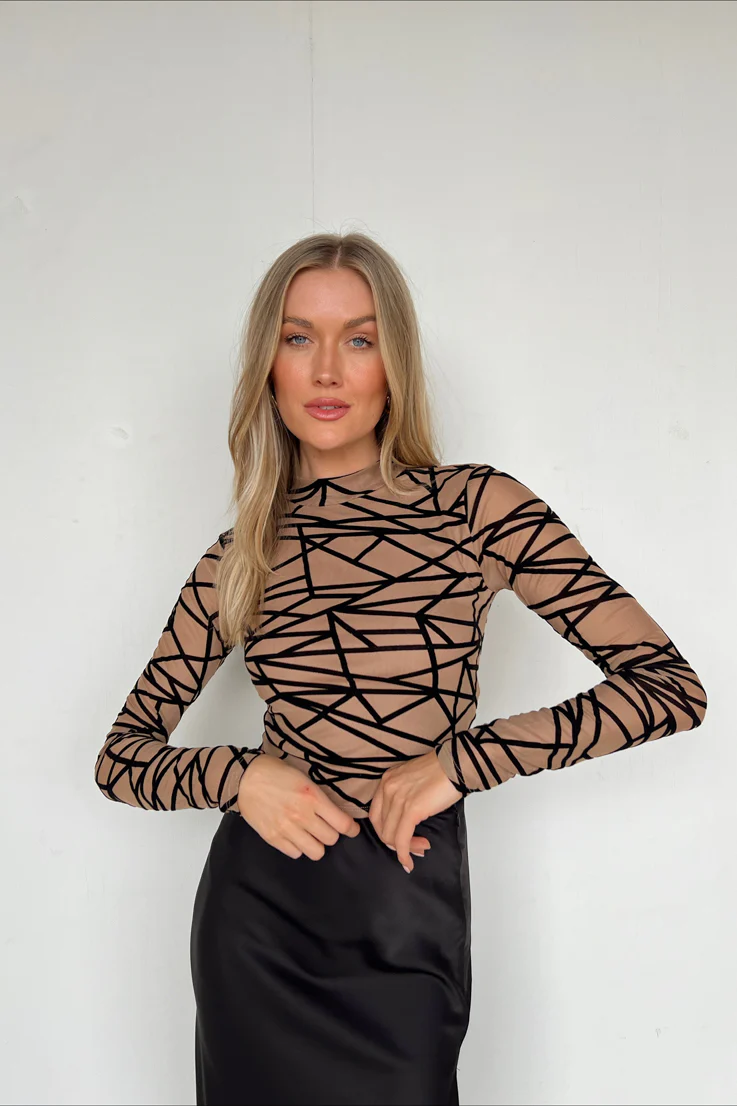 Fire Burning Sheer Top