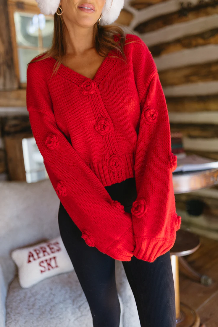 Roses Are Red Cardigan - Image 3